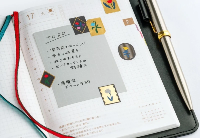 Hobonichi Techo Foil-Stamped Stickers_ Yoshie Watanabe_ Petit Bloom noteka (5).jpg