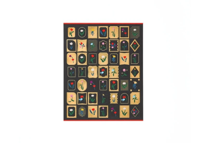 Hobonichi Techo Foil-Stamped Stickers Yoshie Watanabe Petit Bloom noteka.jpg