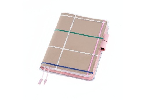 Hobonichi Techo Yoshie Watanabe_ Cover on Cover A5 (Dotted Plaid) noteka.jpg