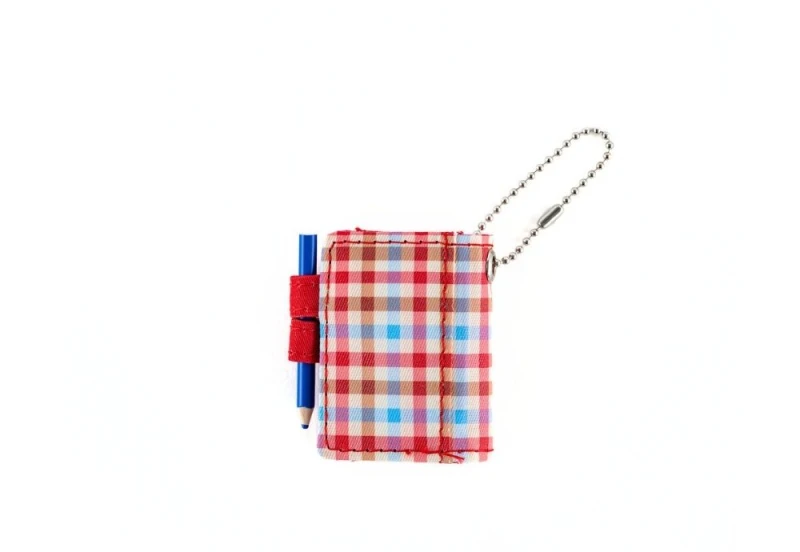 Hobonichi Techo Mini Keychain Bright Plaid - breloczek noteka (2).jpg