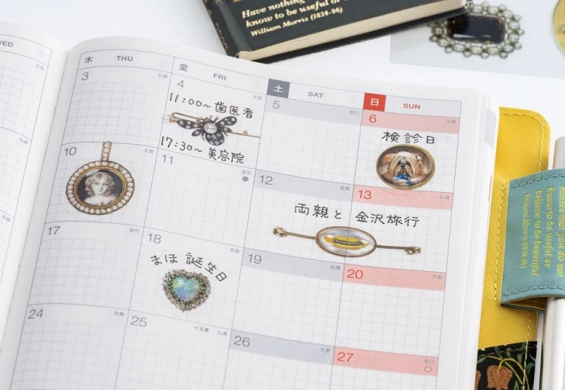 Hobonichi Techo V&A Series_ Almost Actual-Size Jewellery Stickers noteka (3).jpg