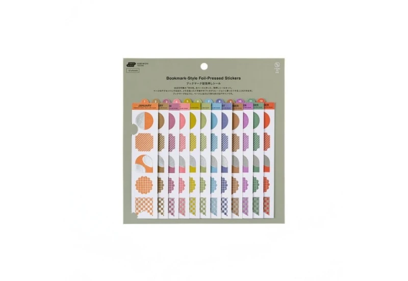 Hobonichi Techo TSUKI no IRO Bookmark-Style Foil-Pressed Stickers noteka (2).jpg