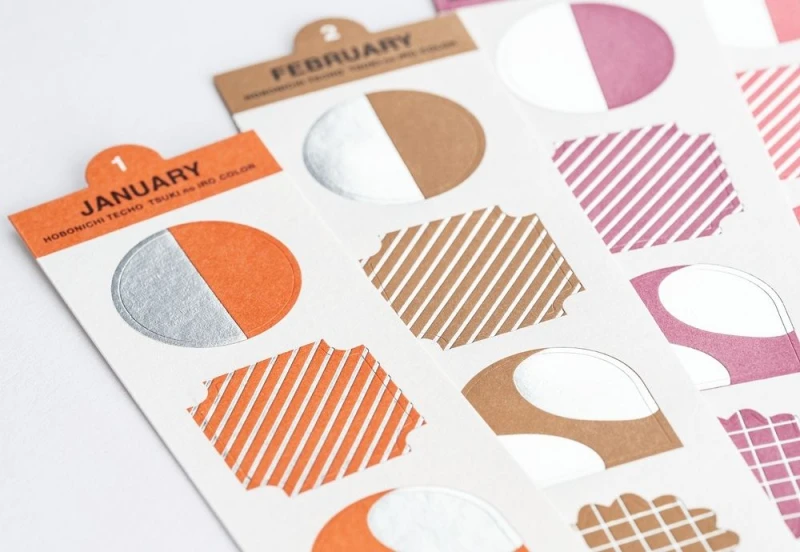 Hobonichi Techo TSUKI no IRO Bookmark-Style Foil-Pressed Stickers noteka (3).jpg