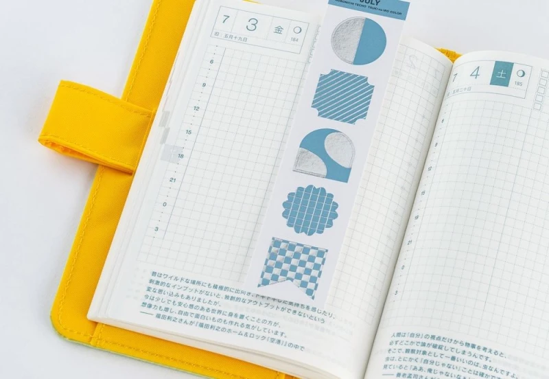 Hobonichi Techo TSUKI no IRO Bookmark-Style Foil-Pressed Stickers noteka (4).jpg