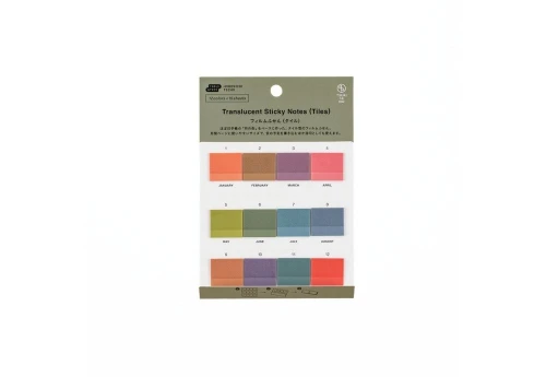 Hobonichi Techo TSUKI no IRO Translucent Sticky Notes (Tiles) - samoprzylepne indeksy
