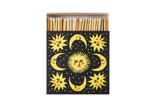 Archivist Gallery Square Matchboxes - Zapałki Moon and Sun Matches