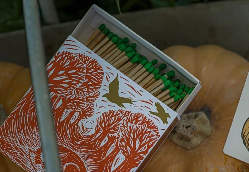 Archivist Gallery Square Matchboxes - Zapałki woodland fox noteka (3).jpg