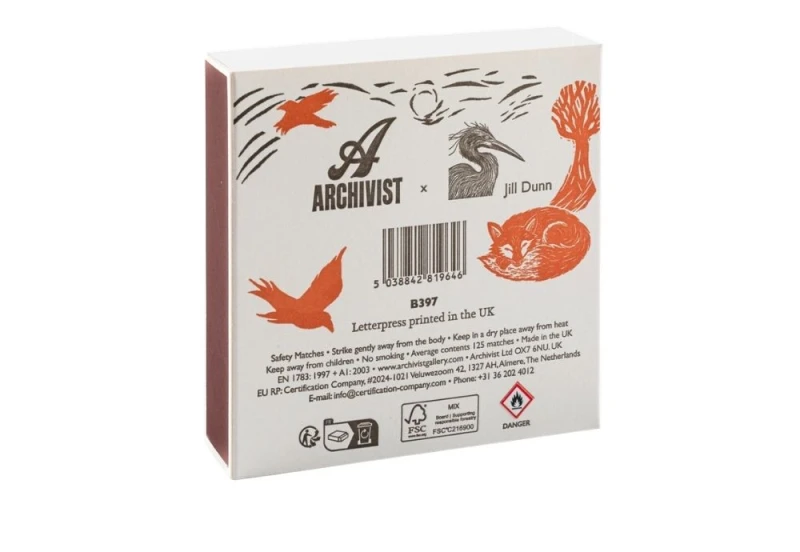 Archivist Gallery Square Matchboxes - Zapałki woodland fox noteka (4).jpg
