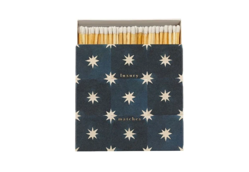Archivist Gallery Square Matchboxes - Zapałki navy star tile noteka.jpg