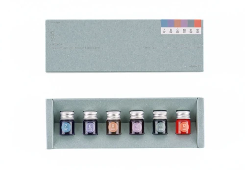 Kakimori x TSUKI no IRO: Mini Ink Bottle Set Jul-Dec -zestaw atramentów pigmentowych Hobonichi Techo