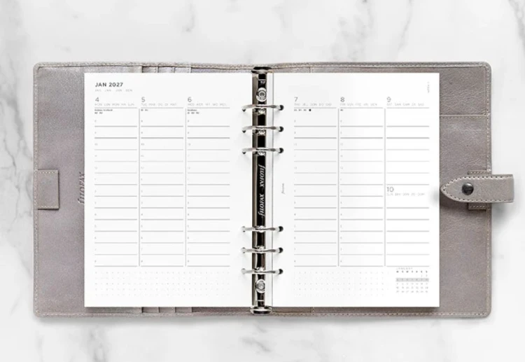 Filofax - Kalendarz 2025 Wkład Tygodniowy Minimal A5 Układ pionowy z godzinami Wielojęzyczny (3).jpg