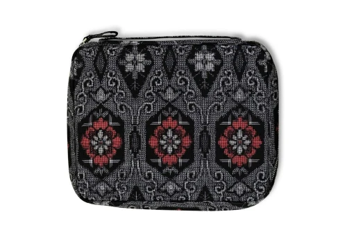 Kyoku Haku Zippered Pen Case Black Kimono Fabric - piórnik na 9 instrumentów