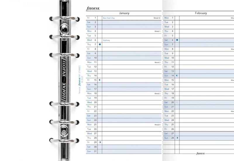 Filofax - Kalendarz 2027 Wkład Personal Rozkładany noteka (2).jpg