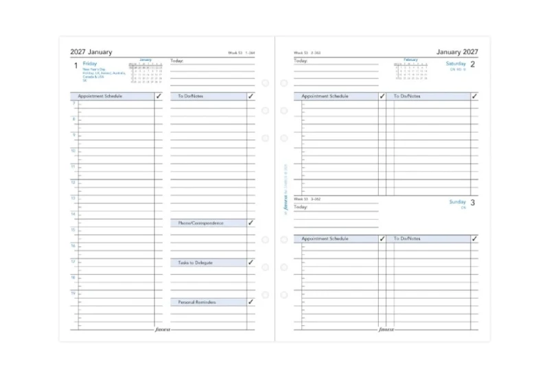 Filofax - Kalendarz 2027 Wkład A5 One Day On A Page Business Diary noteka (4).jpg
