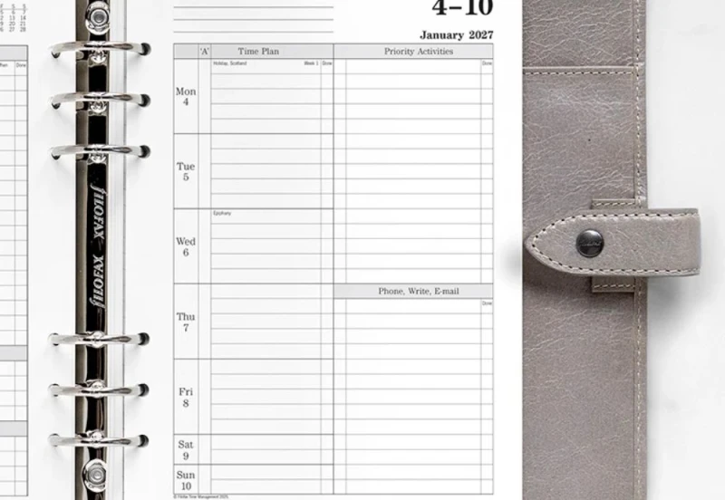 Filofax - Kalendarz 2027 Wkład A5 Time Management Week To View noteka (2).jpg