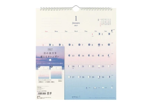 Midori Calendar Gradation Day Length - Kalendarz ścienny 2027