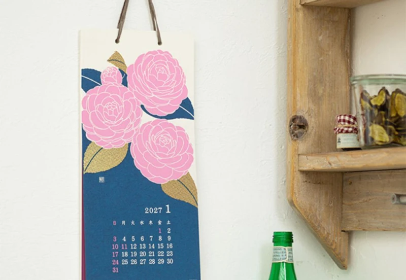 Midori Calendar Wall-Hanging Echizen Washi Kwiaty 2027 NOTEKA (4).jpg