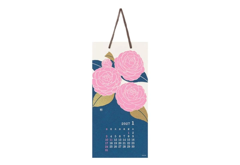Midori Calendar Wall-Hanging Echizen Washi Kwiaty 2027 NOTEKA.jpg