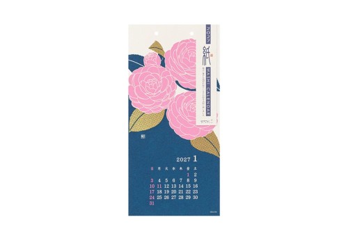 Midori Calendar Wall-Hanging Echizen Washi Kwiaty S 2027 NOTEKA.jpg