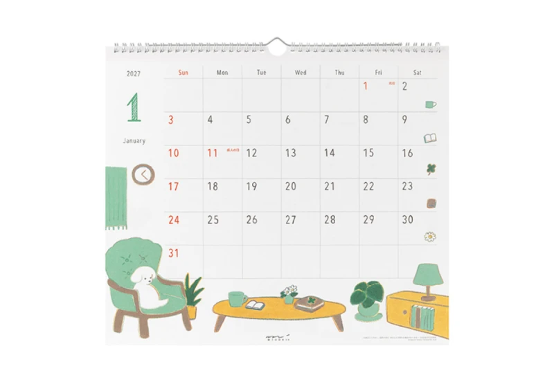 Midori Calendar Wall-Hanging (L) - Kalendarz Ścienny 2027 Pies NOTEKA (2).png