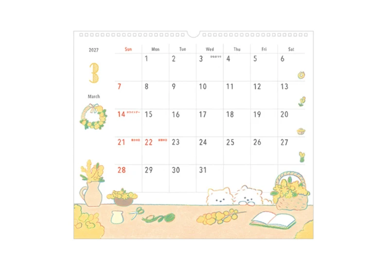 Midori Calendar Wall-Hanging (L) - Kalendarz Ścienny 2027 Pies NOTEKA (4).png