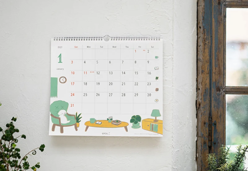 Midori Calendar Wall-Hanging (L) - Kalendarz Ścienny 2027 Pies NOTEKA (5).png