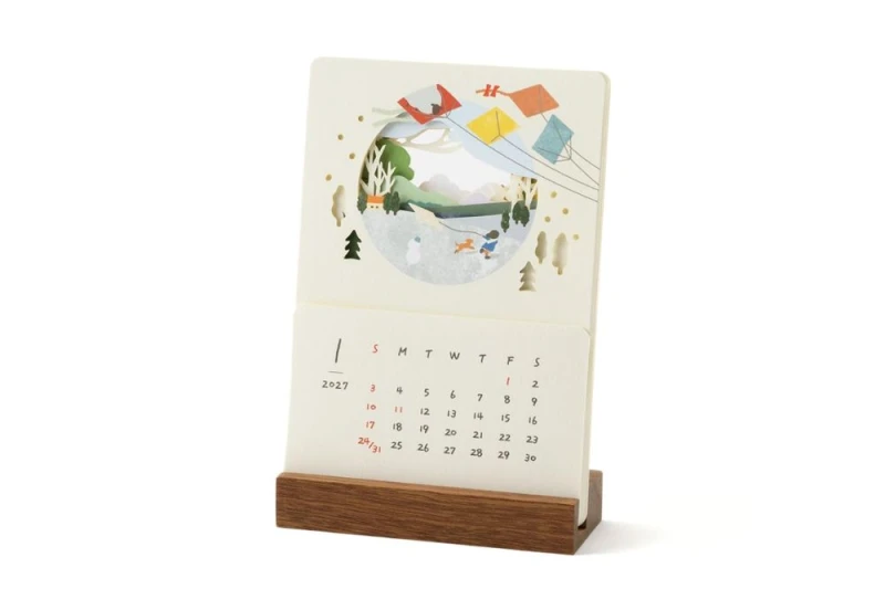 Midori Calendar Laser Processing Landscapes - Kalendarz Biurkowy 2027 Krajobrazy NOTEKA (3).jpg