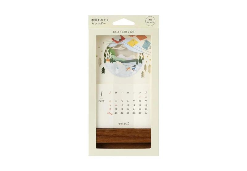 Midori Calendar Laser Processing Landscapes - Kalendarz Biurkowy 2027 Krajobrazy NOTEKA.jpg