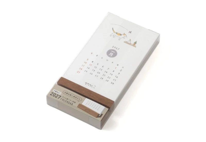 Midori Stand Calendar Cat 2027 kalendarz NOTEKA (2).jpg