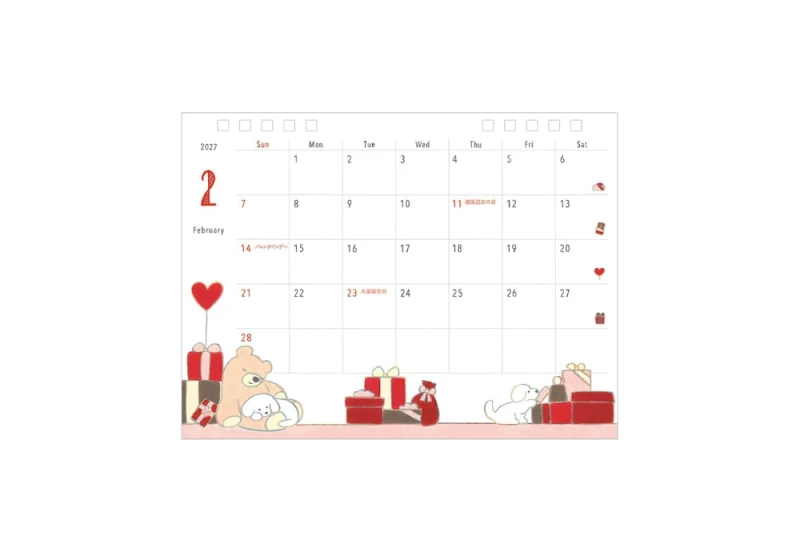 Midori Calendar Ring M Dog 2027 kalendarz NOTEKA (3).png