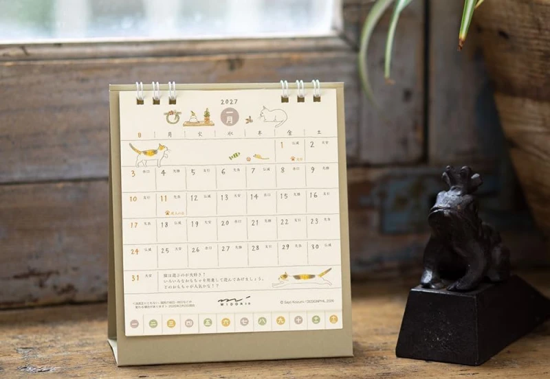 Midori Calendar Ring S CAT 2027 kalendarz NOTEKA (6).jpg