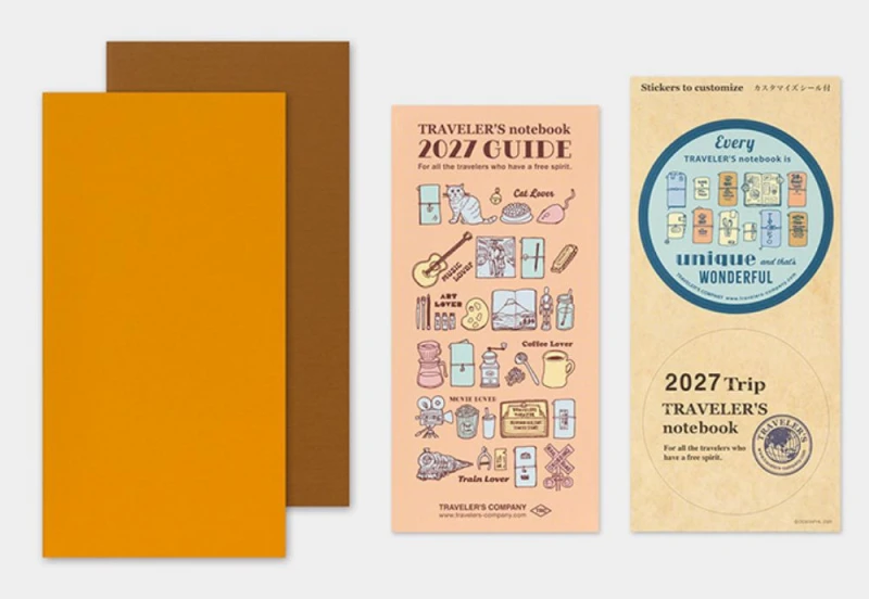 Traveler's Notebook Wkład do notatnika (Regular Size) - Kalendarz tygodniowy pionowy 2027 noteka (2).jpg