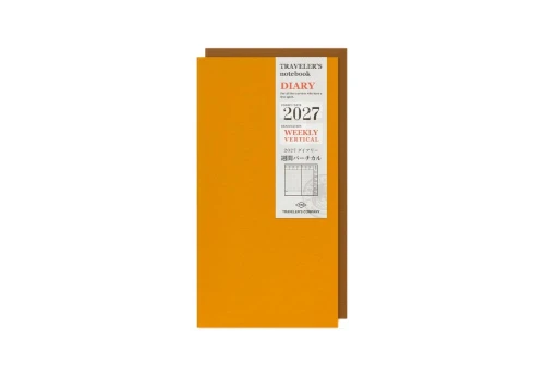 Traveler's Notebook Wkład do notatnika (Regular Size) - Kalendarz tygodniowy pionowy 2027 + memo