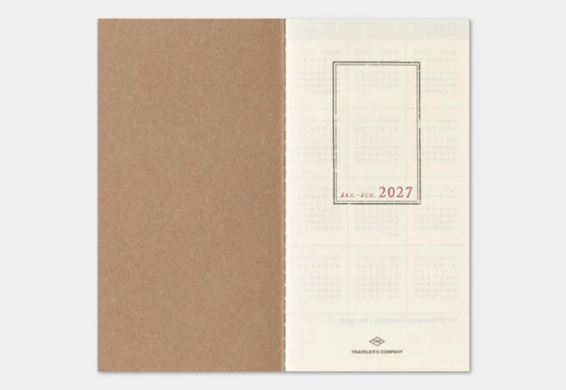 Traveler's Notebook Wkład do notatnika (Regular Size) - Kalendarz tygodniowy pionowy 2027 noteka (3).jpg