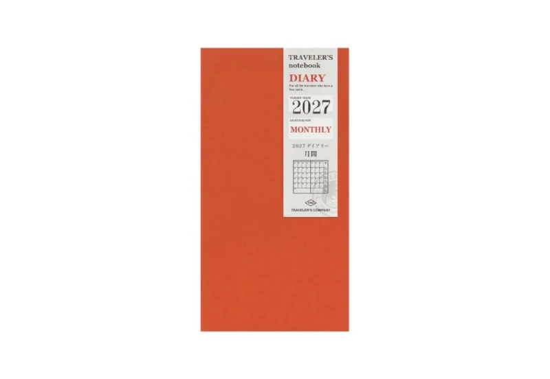 Traveler's Notebook Wkład do notatnika (Regular Size) -  Kalendarz miesięczny 2027 noteka.jpg