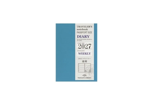 Traveler's Notebook Wkład do notatnika (Passport Size) - Kalendarz tygodniowy 2027