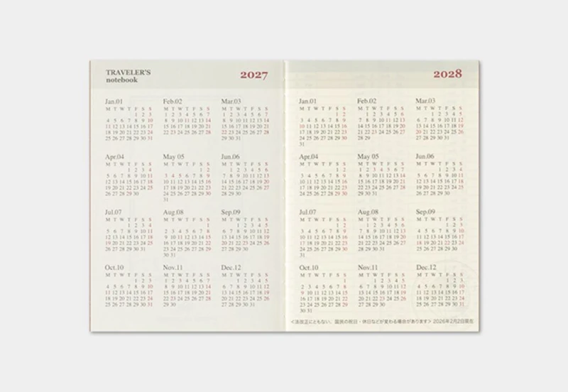 Traveler's Notebook Wkład do notatnika (Passport Size) 2027 noteka (2).jpg