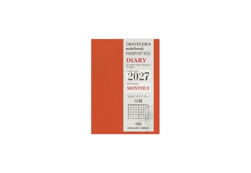 Traveler's Notebook Wkład do notatnika (Passport Size) - Kalendarz miesięczny 2027 noteka.jpg