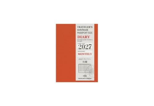 Traveler's Notebook Wkład do notatnika (Passport Size) - Kalendarz miesięczny 2027