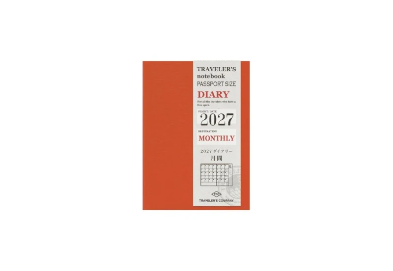 Traveler's Notebook Wkład do notatnika (Passport Size) - Kalendarz miesięczny 2027 noteka.jpg