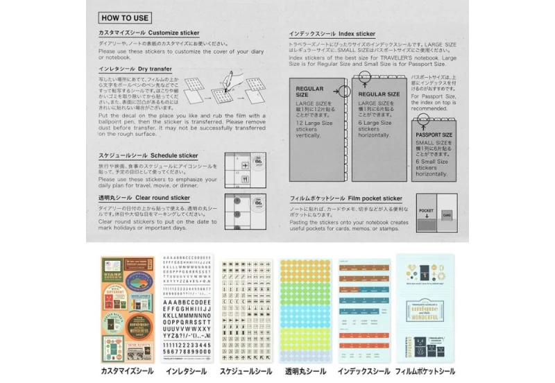 Zestaw naklejek Traveler's Notebook 2027 Every TRAVELER’S noteka (8).jpg