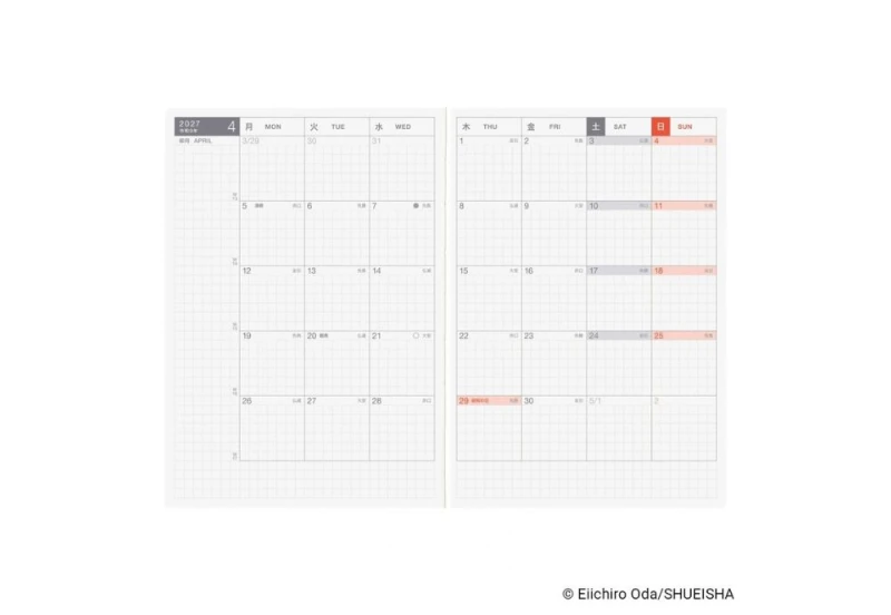 Hobonichi Techo Original A6 2027 One Piece - kalendarz dzienny JP noteka.jpg