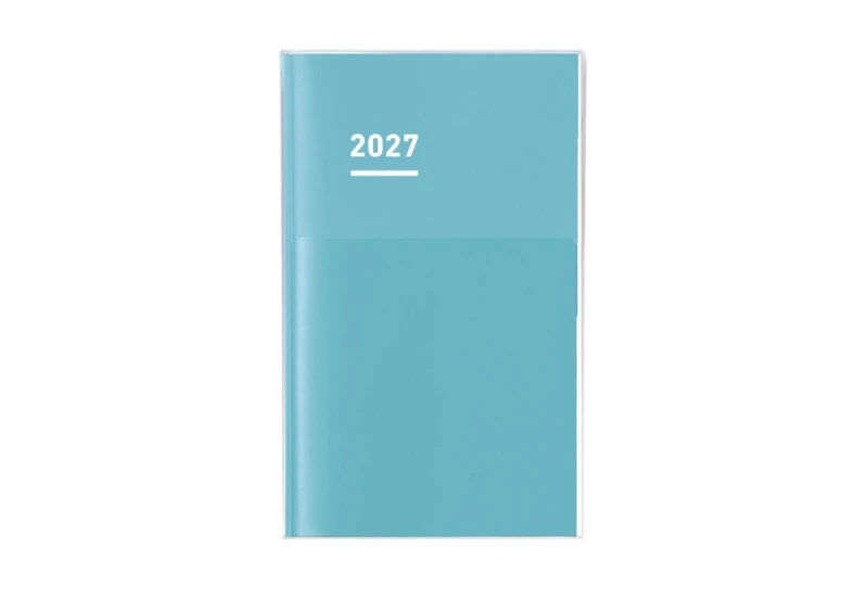 Kokuyo Jibun Techo Kalendarz tygodniowy diary a5 slim green 2027 noteka.jpg