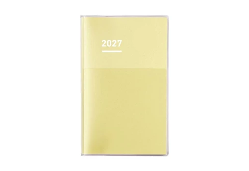 Kokuyo Jibun Techo Diary Kalendarz tygodniowy A5 Slim 2027 Żółty - układ pionowy