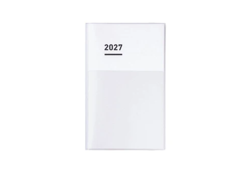 Kokuyo Jibun Techo Diary mini Kalendarz tygodniowy B6 Slim 2027 Biały - układ pionowy