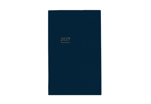 Kokuyo Jibun Techo Lite Kalendarz tygodniowy A5 Slim 2027 Granatowy - układ pionowy