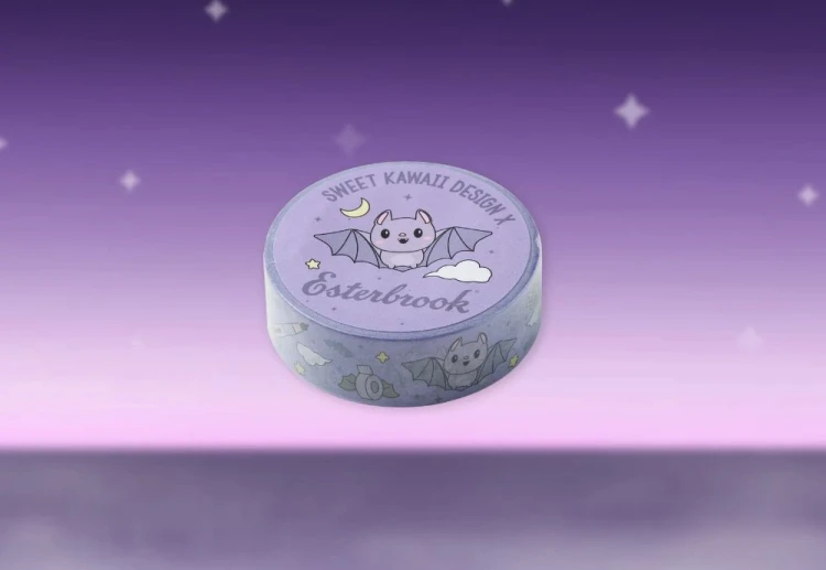 Esterbrook Pastel Halloween Purple Bats noteka.jpg