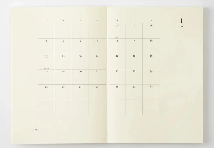 MD Product Notebook Diary thin Kalendarz miesięczny 2027 noteka (7).jpg