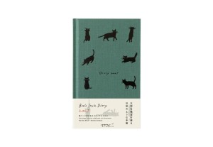 Midori Kalendarz Tygodniowy Book Style Diary B6 2027 Kot - Zielony noteka.jpg