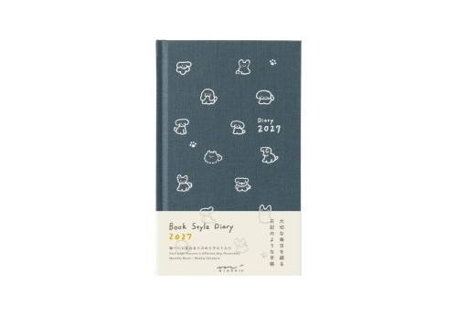 Midori Kalendarz Tygodniowy Book Style Diary B6 2027 Pies Granat noteka.jpg